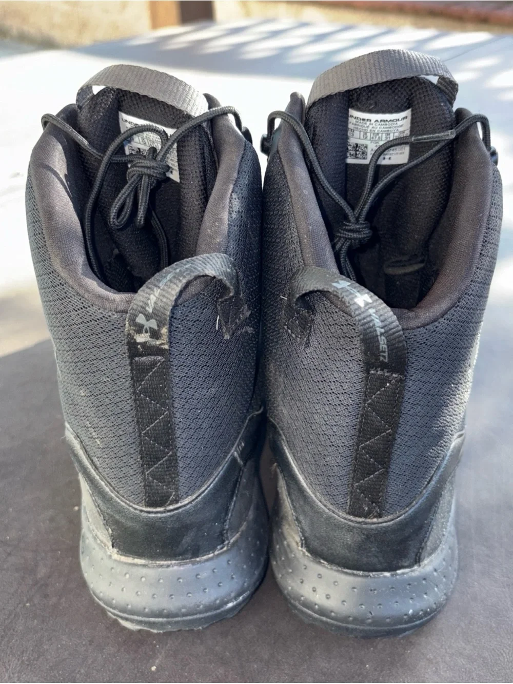 Under Armour Micro G Valsetz Zip Tactical Boots Men's Triple Black Lace-Up - 13